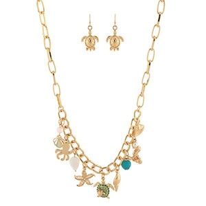 Turtle & Sealife Theme Necklace Set
